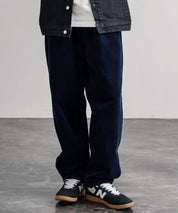 HUF ハフ CROMER CORDUROY PANT ワンポイントロゴ刺繍入りコーデュロイテーパードワイドパンツ 15060