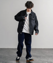 HUF ハフ CROMER CORDUROY PANT ワンポイントロゴ刺繍入りコーデュロイテーパードワイドパンツ 15060