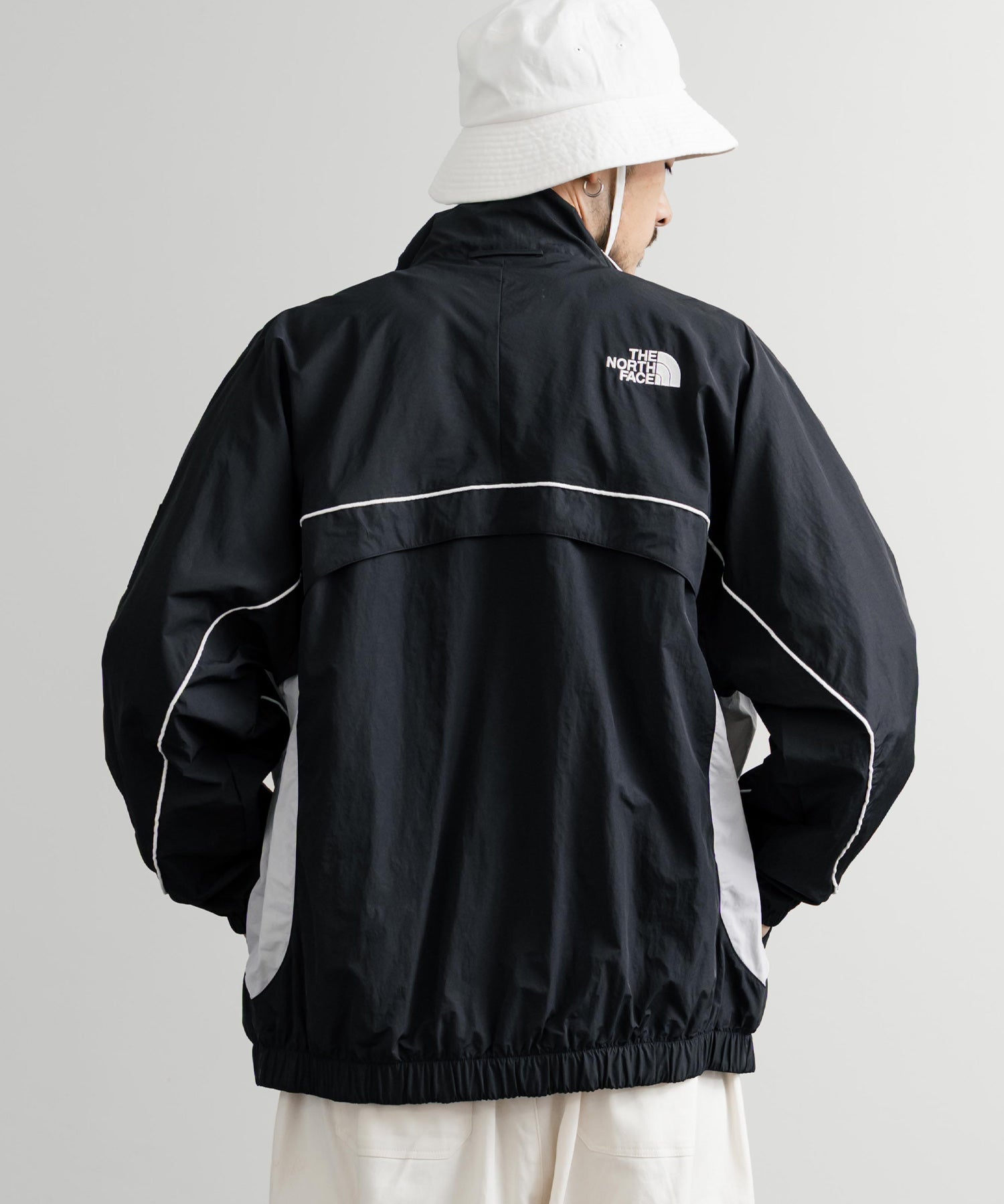 日本未展開モデル THE NORTH FACE ザ・ノースフェイス WHITE LABEL ホワイトレーベル KICKFLEX JACKET 配色切替パイピングロゴ刺繍ナイロンジャケット 15063