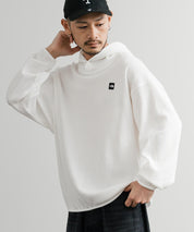 日本未展開モデル THE NORTH FACE ザ・ノースフェイス WHITE LABEL ホワイトレーベル WAFFLE HOOD PULLOVER オーバーサイズワッフルミニボックスロゴ刺繍パーカー 15065