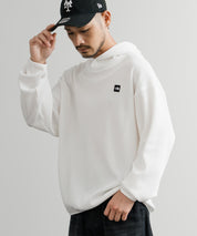 日本未展開モデル THE NORTH FACE ザ・ノースフェイス WHITE LABEL ホワイトレーベル WAFFLE HOOD PULLOVER オーバーサイズワッフルミニボックスロゴ刺繍パーカー 15065