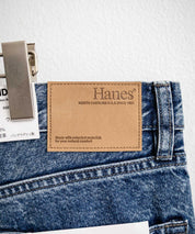 Hanes ワイドフィット5ポケットテーパードデニムパンツ	15112