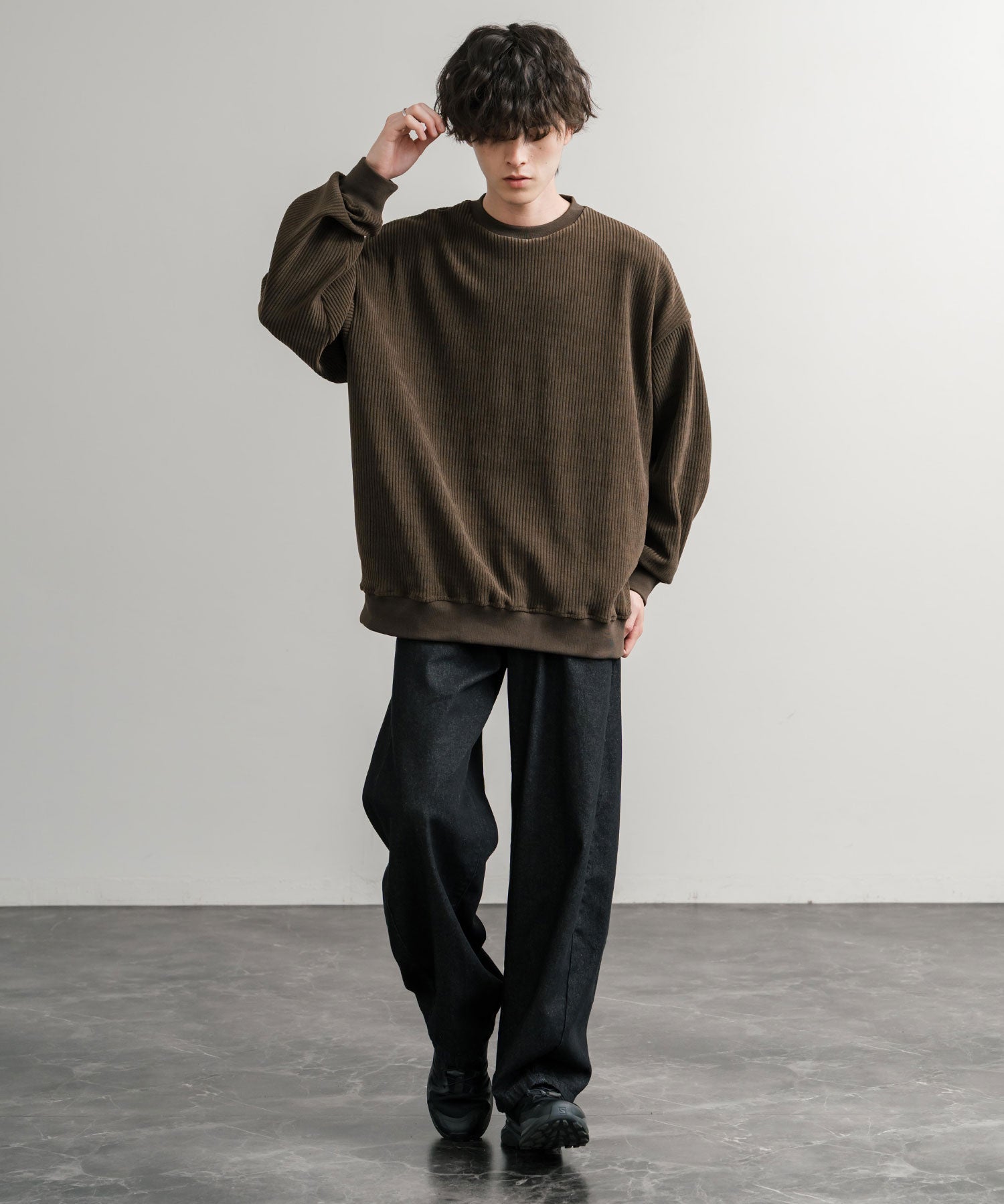 GERRY ジェリー UVカット ルーズシルエットワンポイントロゴ刺繍バレルレッグクライミングデニムパンツ 15113