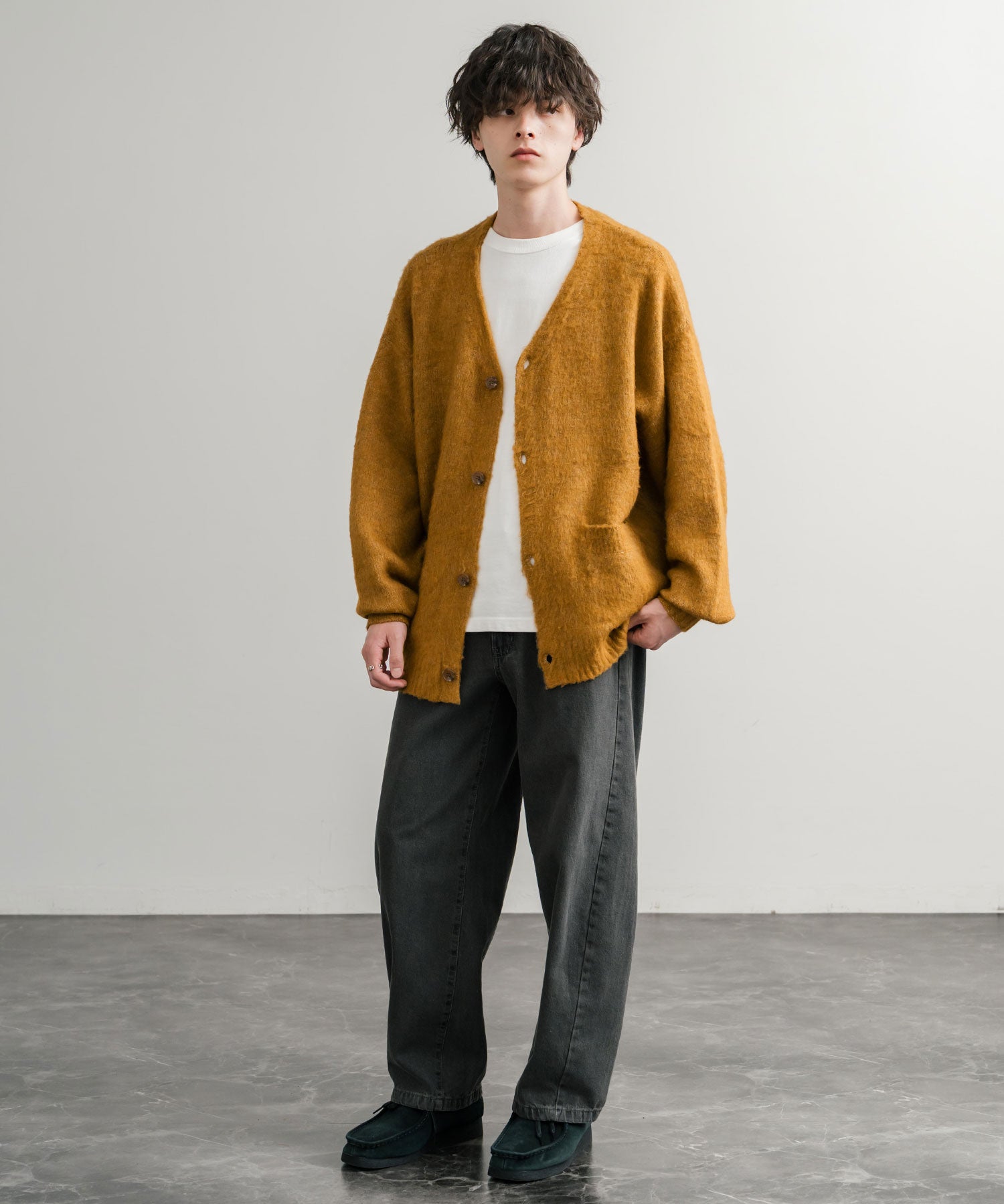 GERRY ジェリー UVカット ルーズシルエットワンポイントロゴ刺繍バレルレッグクライミングデニムパンツ 15113