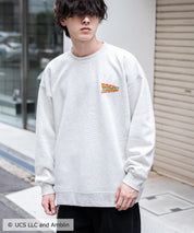 Universal City Studios LLC 別注コラボ オーバーサイズヴィンテージライクグラフィックプリント裏起毛スウェットトレーナー 15115