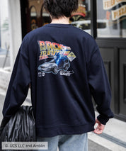 Universal City Studios LLC 別注コラボ オーバーサイズヴィンテージライクグラフィックプリント裏起毛スウェットトレーナー 15115