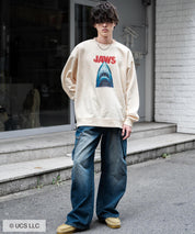 Universal City Studios LLC 別注コラボ オーバーサイズヴィンテージライクグラフィックプリント裏起毛スウェットトレーナー 15115