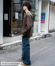 Universal City Studios LLC 別注コラボ オーバーサイズヴィンテージライクグラフィックプリント裏起毛スウェットトレーナー 15115