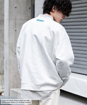 Casper/FELIX THE CAT 別注コラボ オーバーサイズヴィンテージライクグラフィックプリント裏起毛スウェットトレーナー 15116