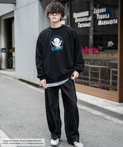 Casper/FELIX THE CAT 別注コラボ オーバーサイズヴィンテージライクグラフィックプリント裏起毛スウェットトレーナー 15116