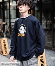 Casper/FELIX THE CAT 別注コラボ オーバーサイズヴィンテージライクグラフィックプリント裏起毛スウェットトレーナー 15116