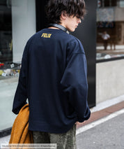 Casper/FELIX THE CAT 別注コラボ オーバーサイズヴィンテージライクグラフィックプリント裏起毛スウェットトレーナー 15116