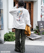 Kellogg's 別注コラボ オーバーサイズヴィンテージライクグラフィックプリント裏起毛スウェットトレーナー 15117