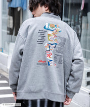 Kellogg's 別注コラボ オーバーサイズヴィンテージライクグラフィックプリント裏起毛スウェットトレーナー 15117