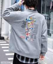 Kellogg's 別注コラボ オーバーサイズヴィンテージライクグラフィックプリント裏起毛スウェットトレーナー 15117