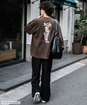 Kellogg's 別注コラボ オーバーサイズヴィンテージライクグラフィックプリント裏起毛スウェットトレーナー 15117