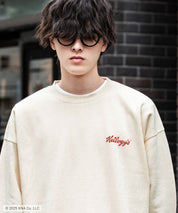 Kellogg's 別注コラボ オーバーサイズヴィンテージライクグラフィックプリント裏起毛スウェットトレーナー 15117