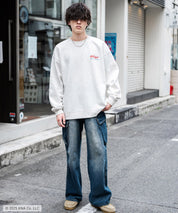 Kellogg's 別注コラボ オーバーサイズヴィンテージライクグラフィックプリント裏起毛スウェットトレーナー 15117