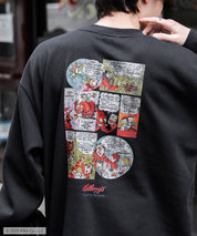 Kellogg's 別注コラボ オーバーサイズヴィンテージライクグラフィックプリント裏起毛スウェットトレーナー 15117