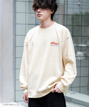 Kellogg's 別注コラボ オーバーサイズヴィンテージライクグラフィックプリント裏起毛スウェットトレーナー 15117