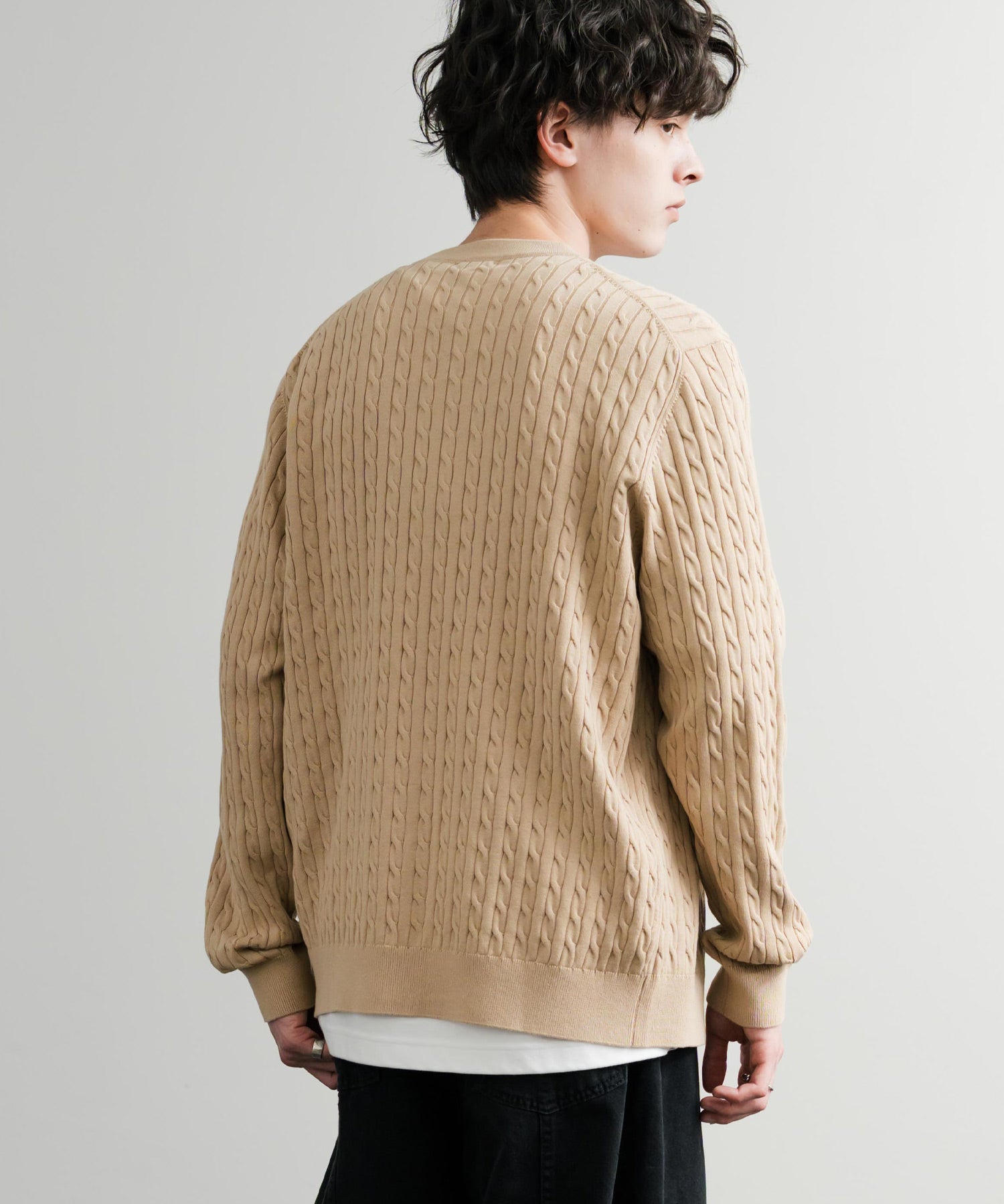 THE NORTH FACE ザ・ノースフェイス M'S HOLIDAY CARDIGAN ワンポイントロゴ刺繍Vネックニットカーディガン 15151
