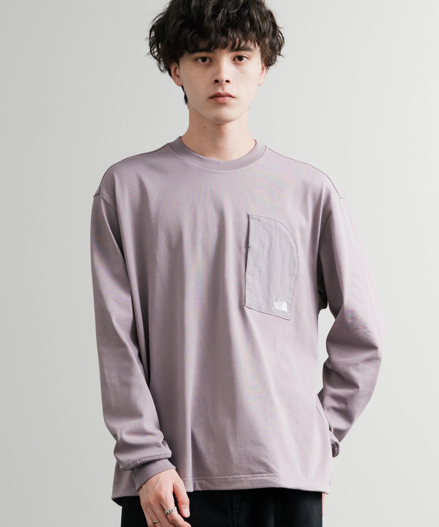 TEE ドローコードワンポイントロゴ長袖Tシャツ 15155