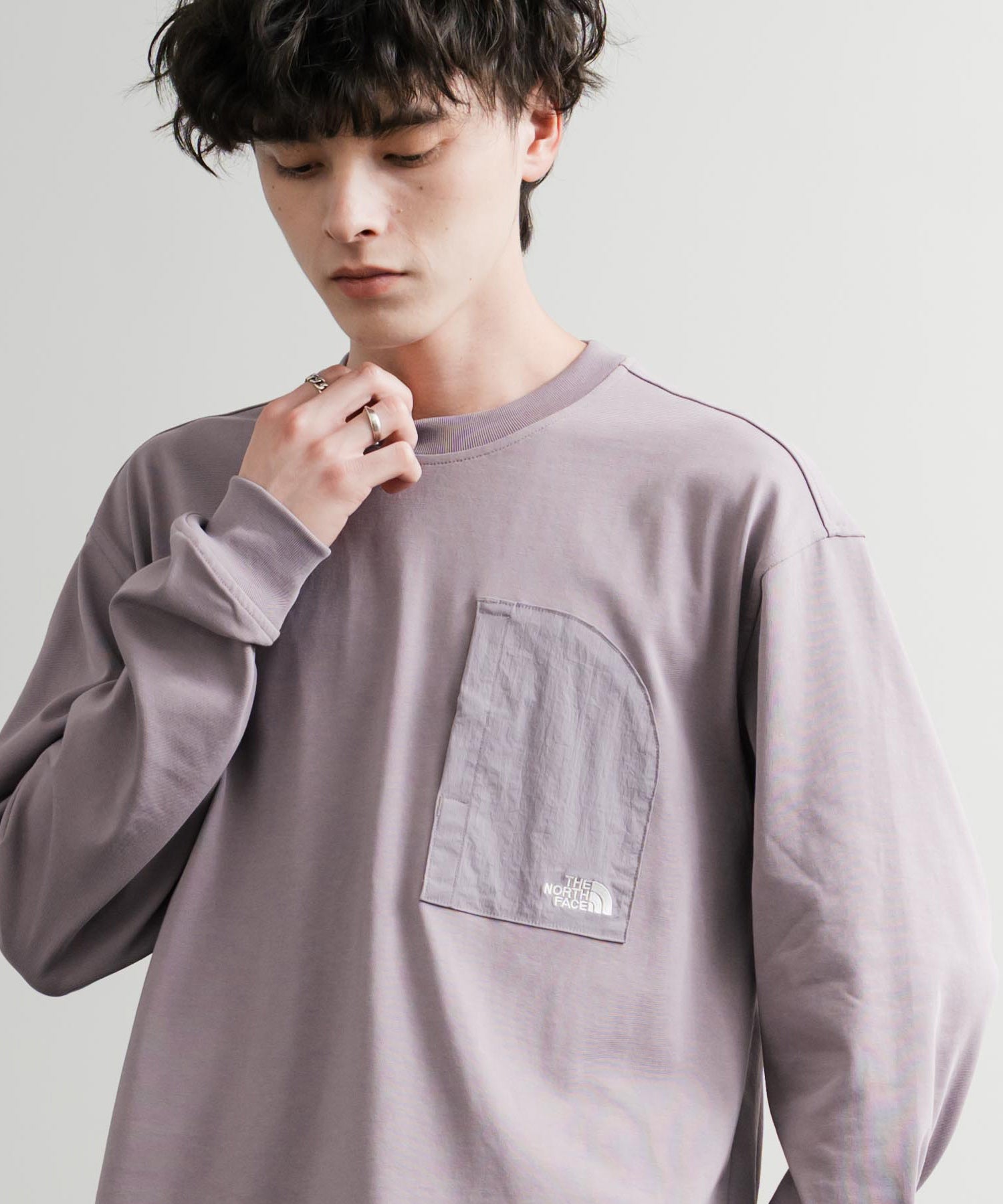 THE NORTH FACE ザ・ノースフェイス M'S DOMEY L/S R/TEE ドローコードワンポイントロゴ長袖Tシャツ 15155