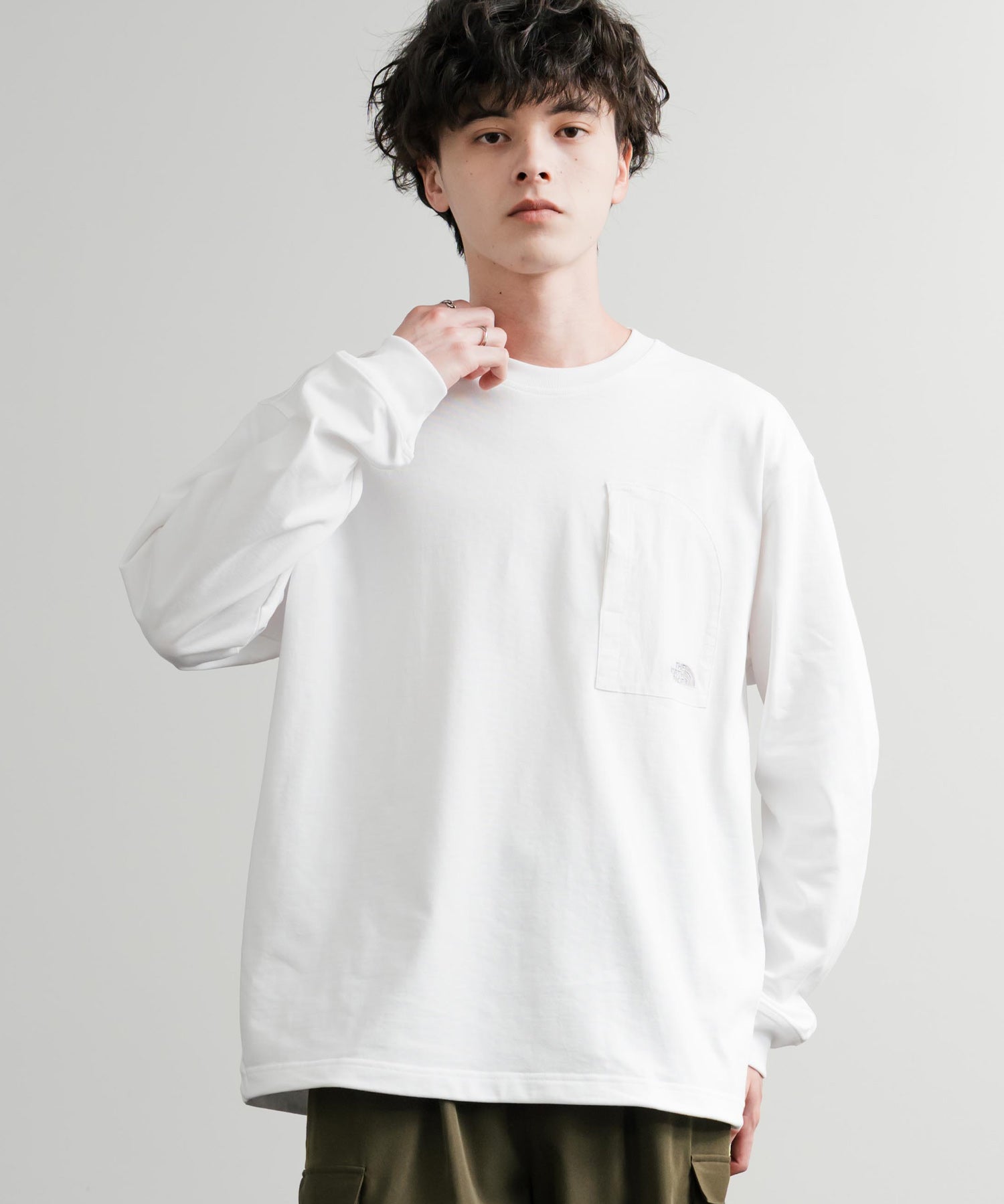 THE NORTH FACE ザ・ノースフェイス M'S DOMEY L/S R/TEE ドローコードワンポイントロゴ長袖Tシャツ 15155