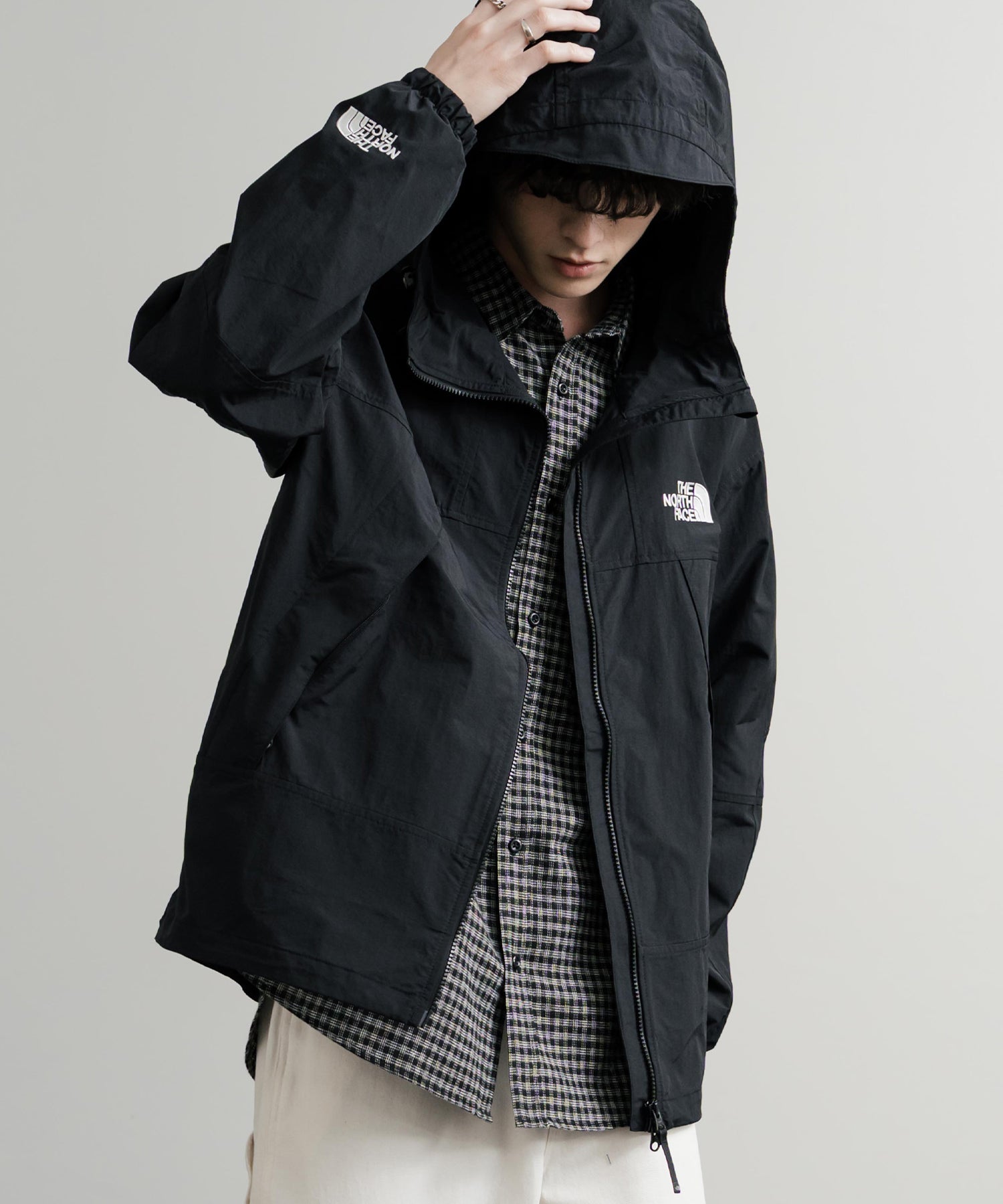 新色追加 THE NORTH FACE ザ・ノースフェイス M'S MOUNTAIN LITE JACKET オーバーサイズロゴ刺繍マウンテンパーカーナイロンジャケット 15156