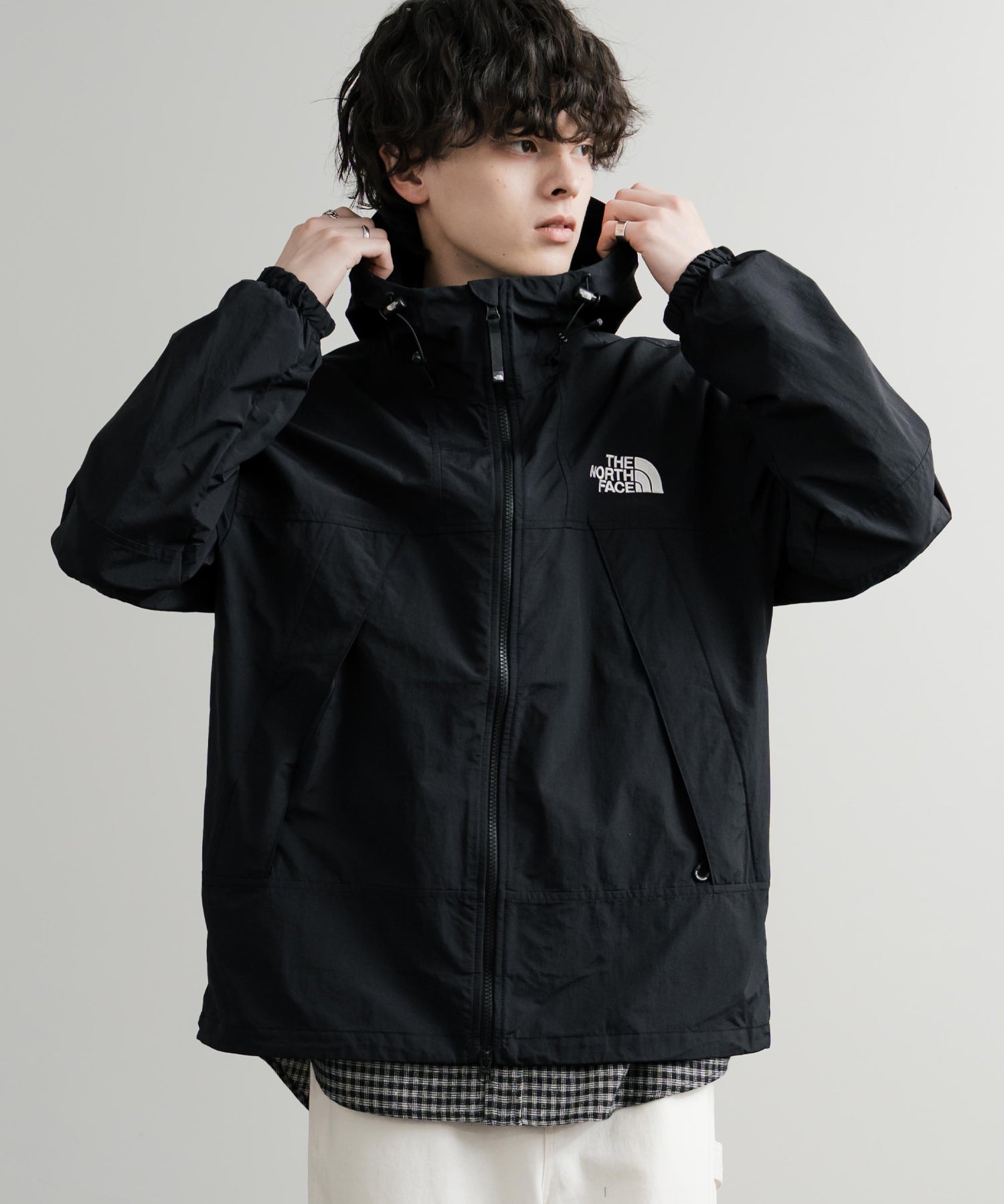 新色追加 THE NORTH FACE ザ・ノースフェイス M'S MOUNTAIN LITE JACKET オーバーサイズロゴ刺繍マウンテンパーカーナイロンジャケット 15156