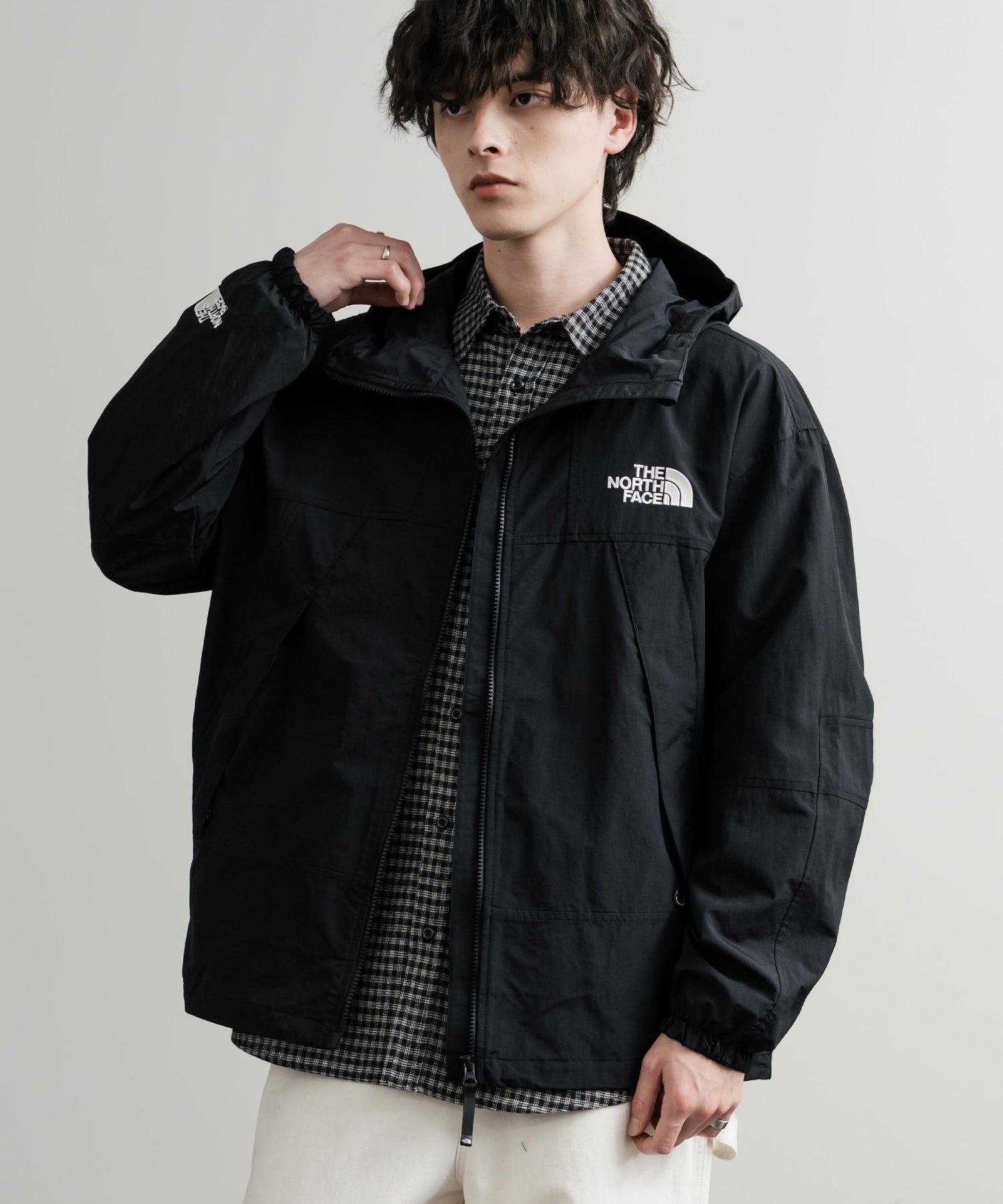 新色追加 THE NORTH FACE ザ・ノースフェイス M'S MOUNTAIN LITE JACKET オーバーサイズロゴ刺繍マウンテンパーカーナイロンジャケット 15156