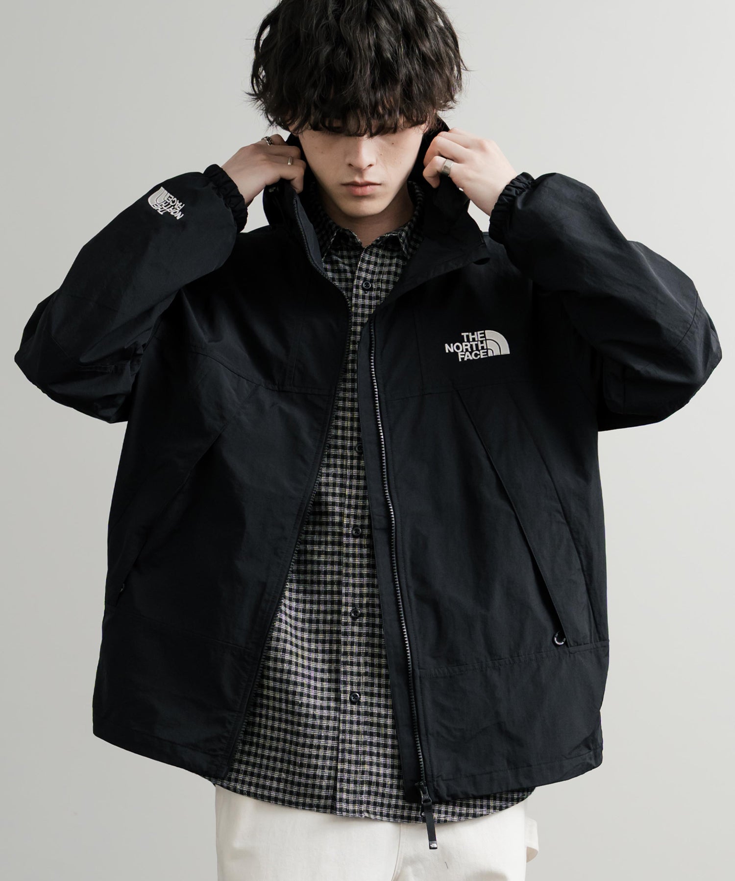 新色追加 THE NORTH FACE ザ・ノースフェイス M'S MOUNTAIN LITE JACKET オーバーサイズロゴ刺繍マウンテンパーカーナイロンジャケット 15156