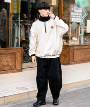 KANGOL カンゴール 別注コラボ蓄熱マイクロフリースハーフジップトレーナー 15157