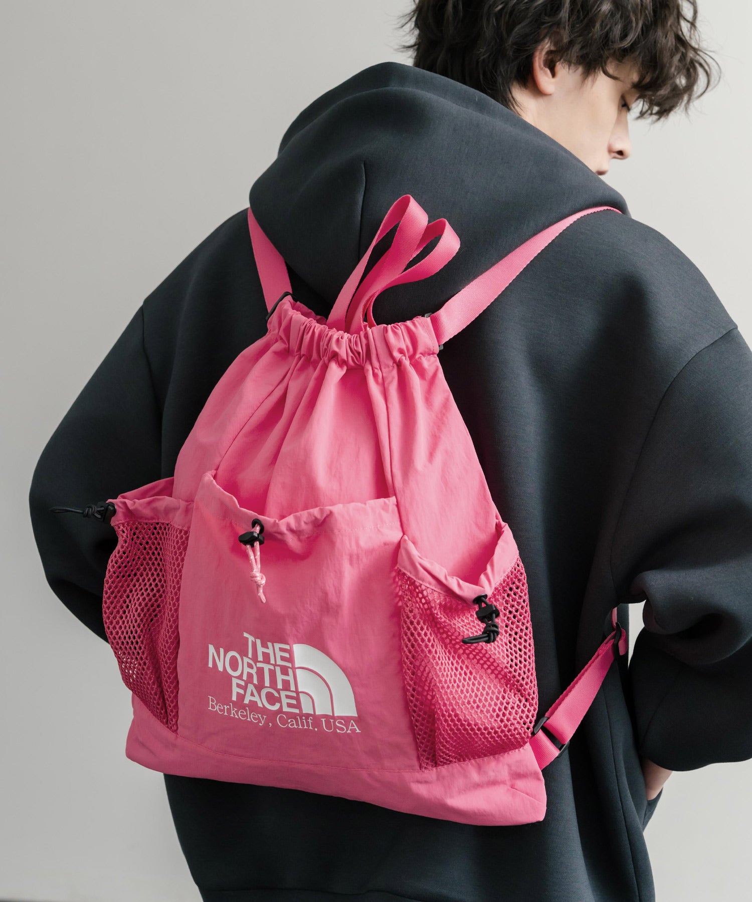 日本未展開モデル THE NORTH FACE ザ・ノースフェイス WHITE LABEL ホワイトレーベル LINDEN MESH GYM SACK ワンポイントロゴナップサック 15185