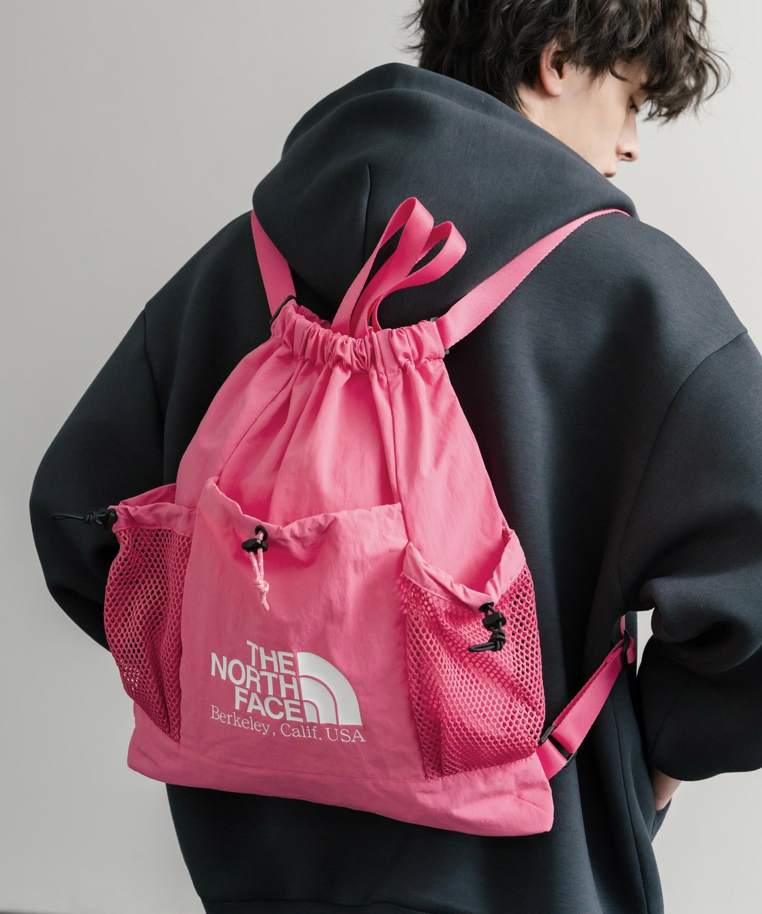 日本未展開モデル THE NORTH FACE ザ・ノースフェイス WHITE LABEL ホワイトレーベル LINDEN MESH GYM SACK ワンポイントロゴナップサック 15185