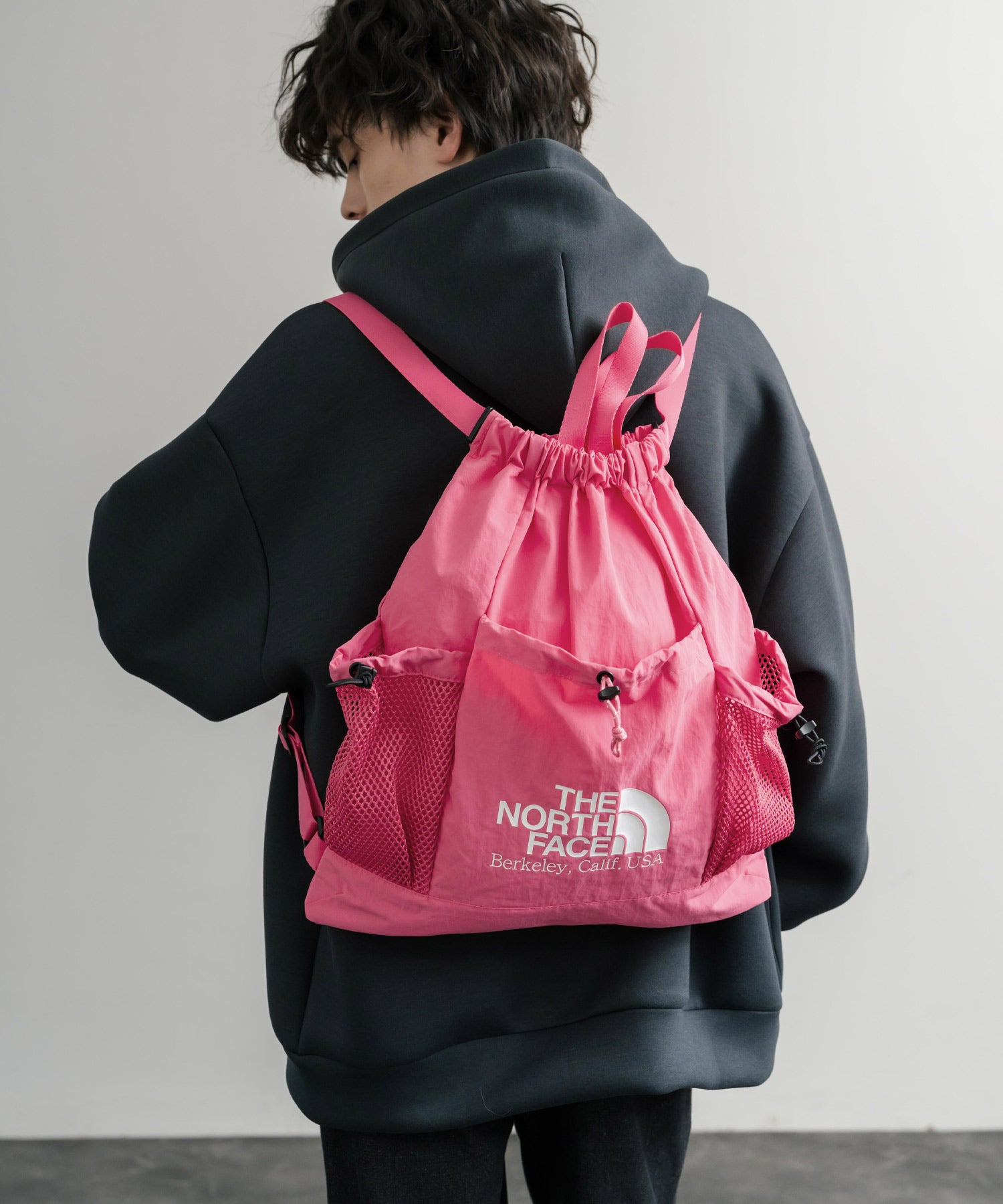 日本未展開モデル THE NORTH FACE ザ・ノースフェイス WHITE LABEL ホワイトレーベル LINDEN MESH GYM SACK ワンポイントロゴナップサック 15185