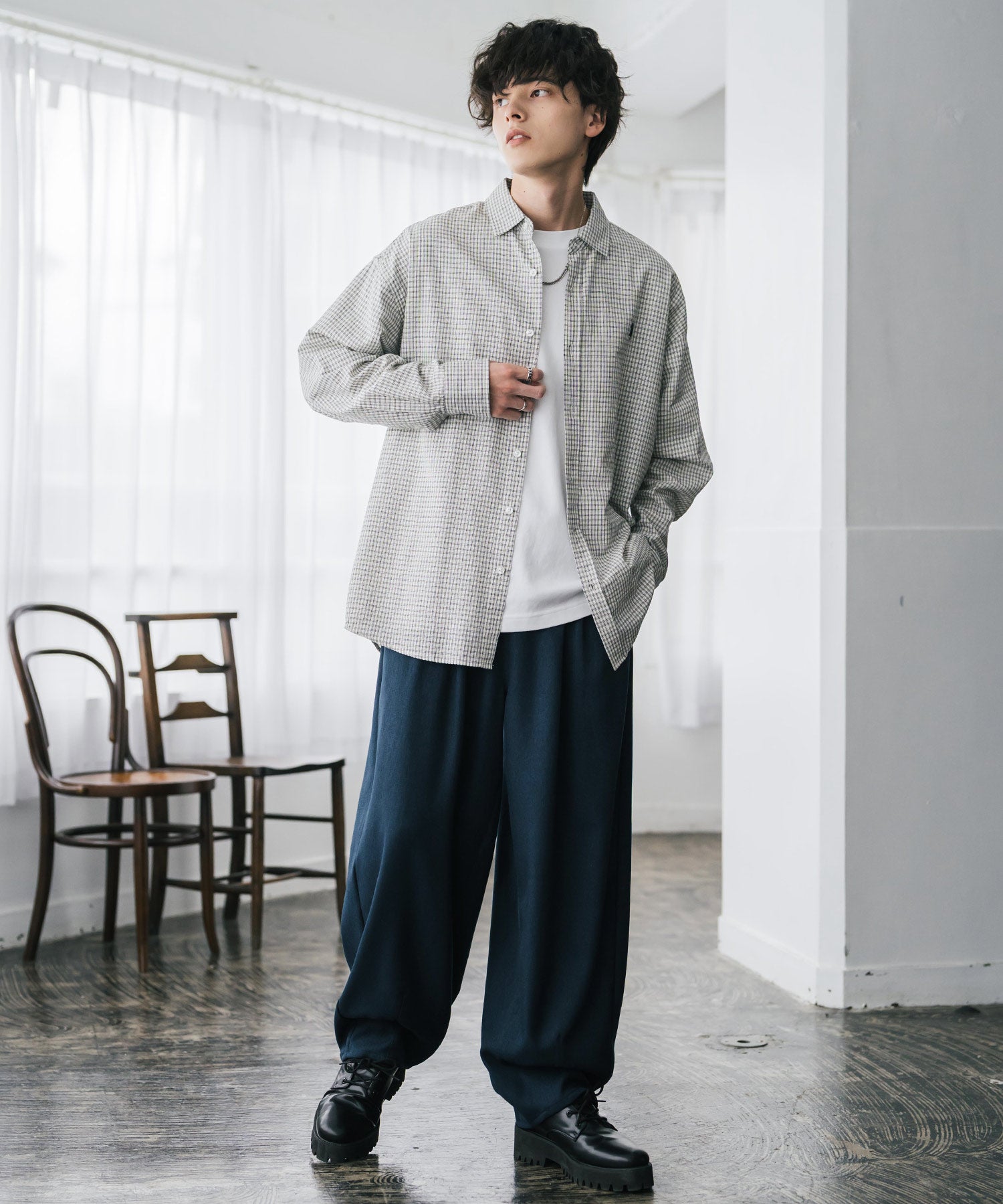 サージツイル2タックイージーワイドバルーンパンツ 15187