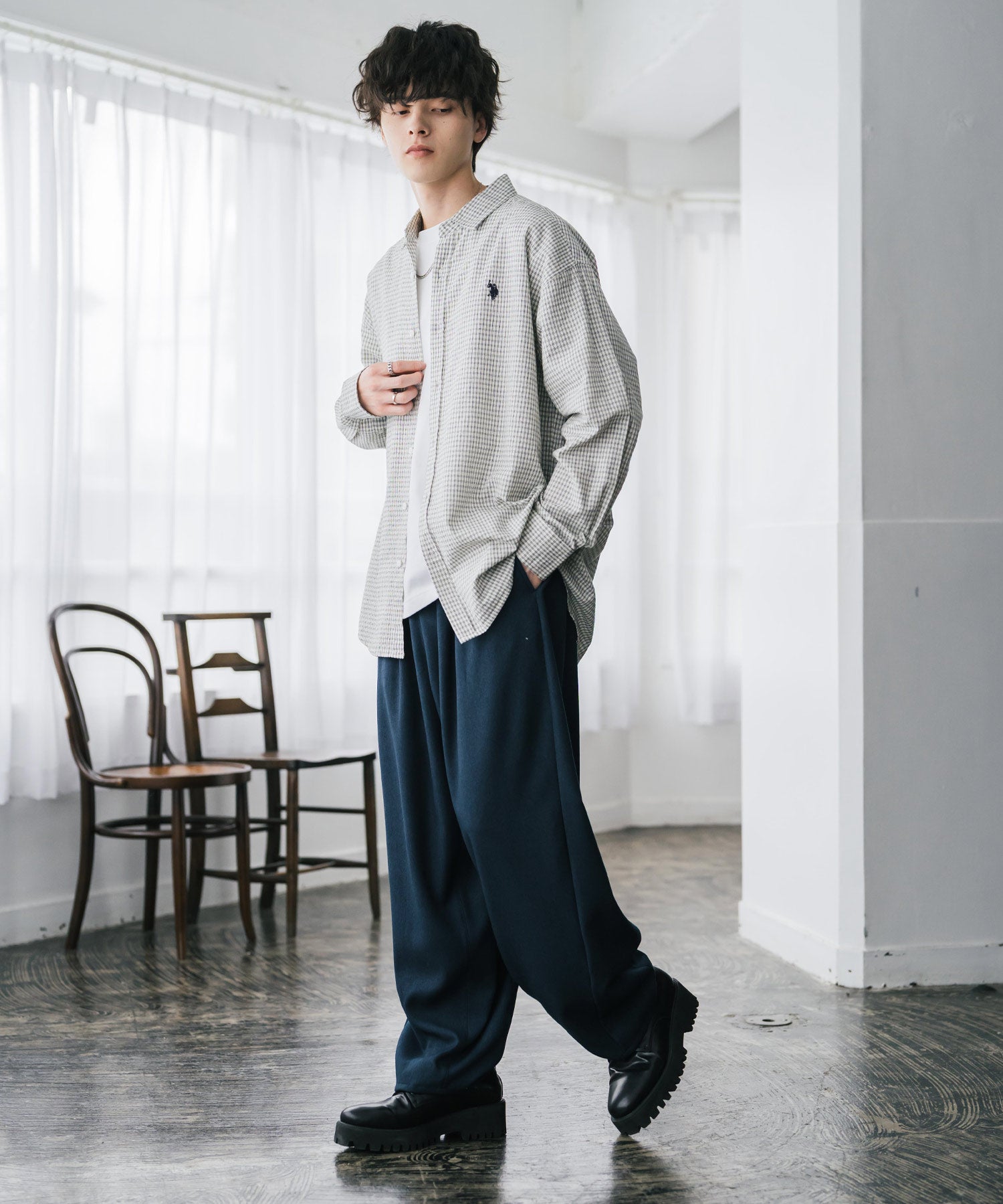 サージツイル2タックイージーワイドバルーンパンツ 15187