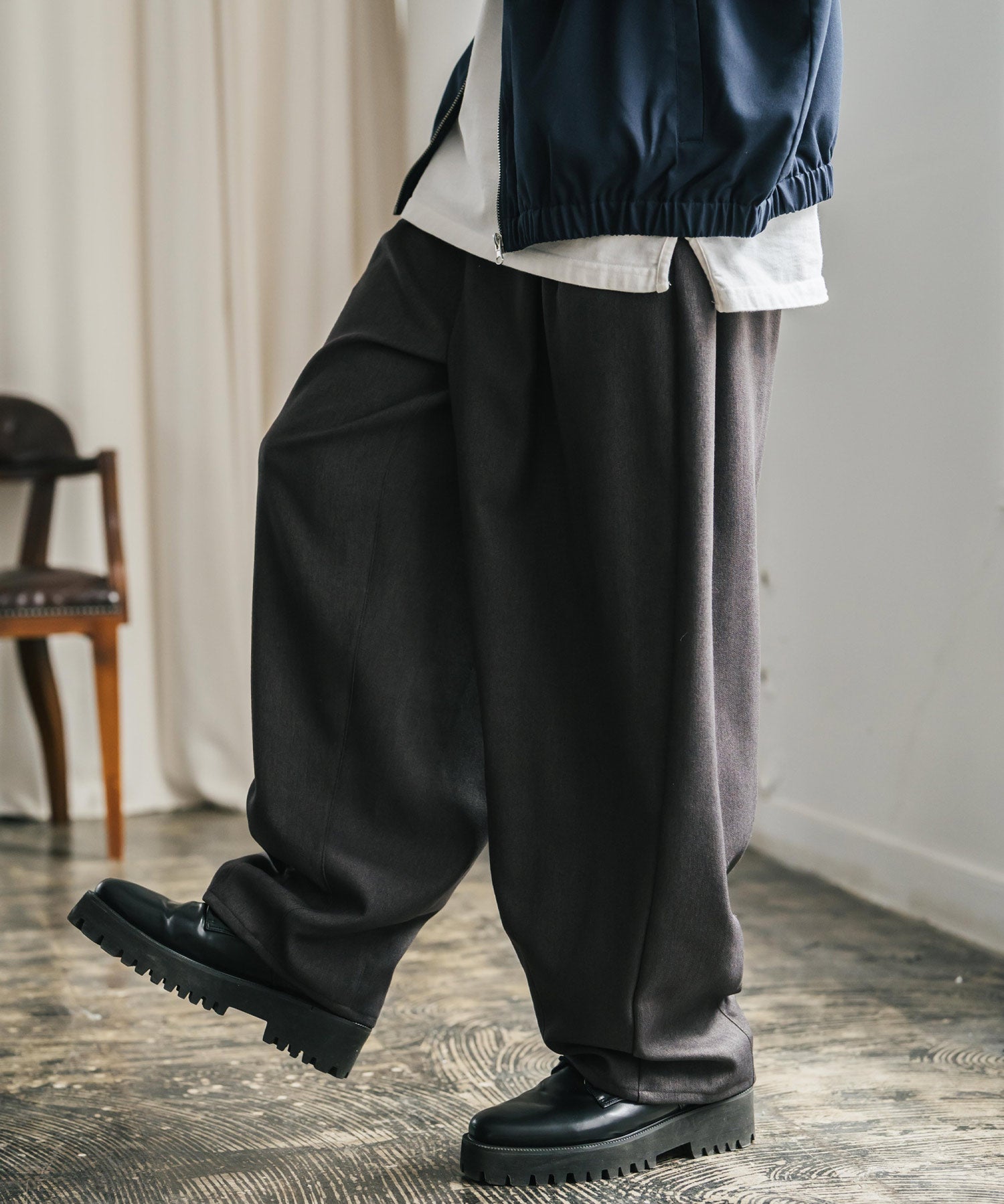 サージツイル2タックイージーワイドバルーンパンツ 15187