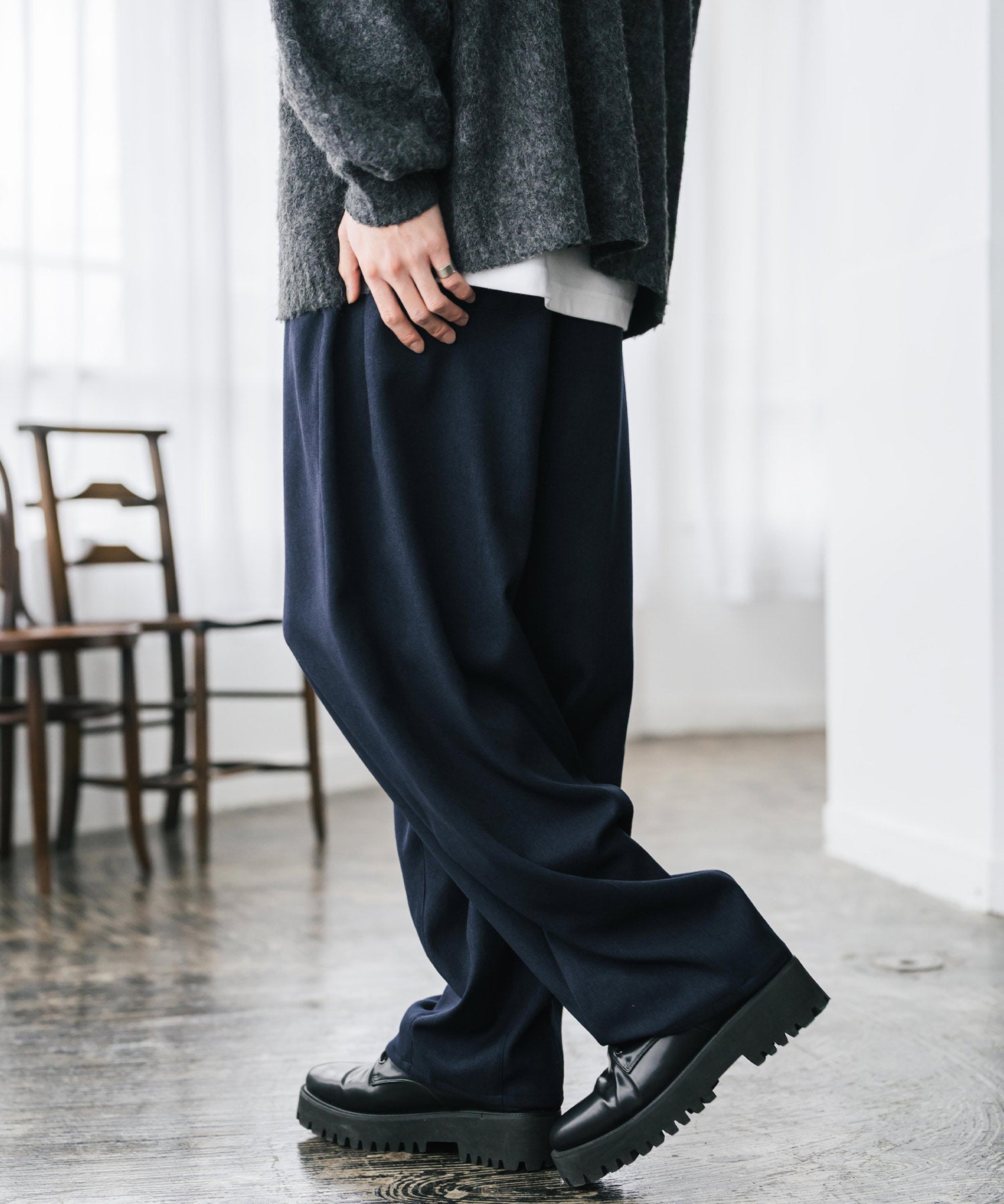 サージツイル2タックイージーワイドバルーンパンツ 15187