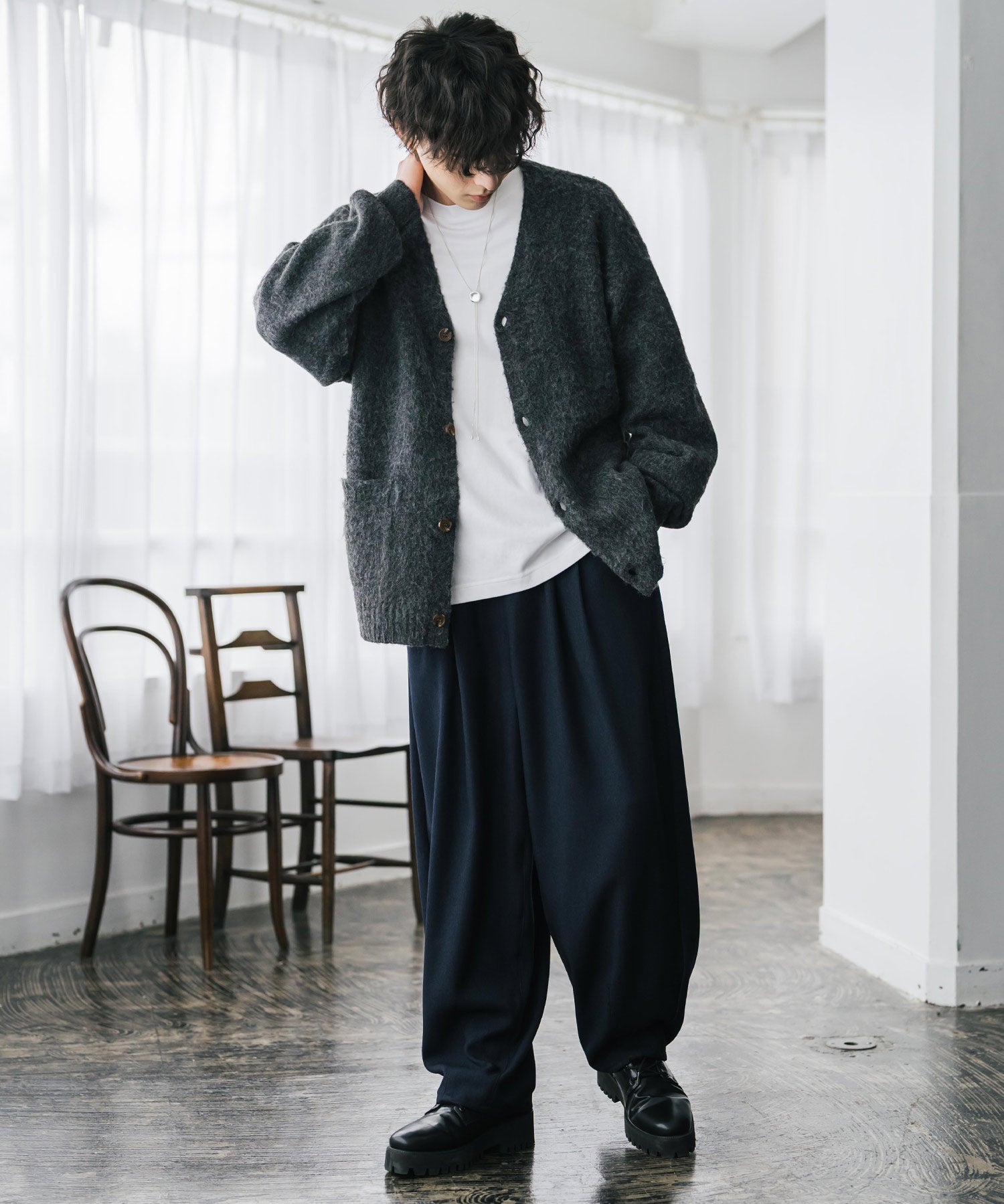 サージツイル2タックイージーワイドバルーンパンツ 15187