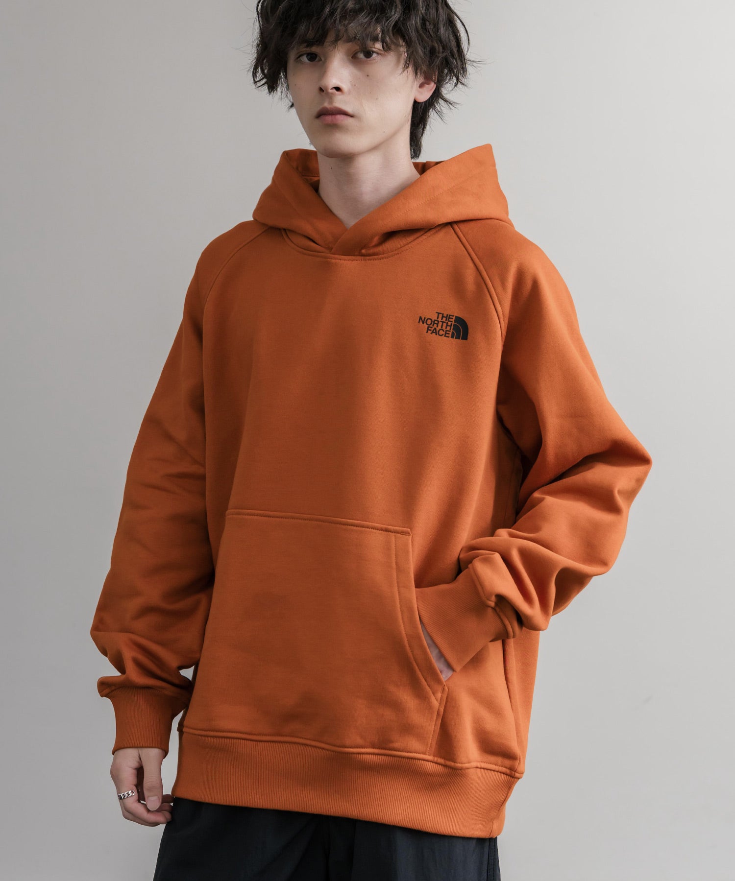 THE NORTH FACE ザ・ノースフェイス RAGLAN REDBOX HOODIE オーバーサイズ裏起毛バックプリントラグランプルオーバーパーカー 15214