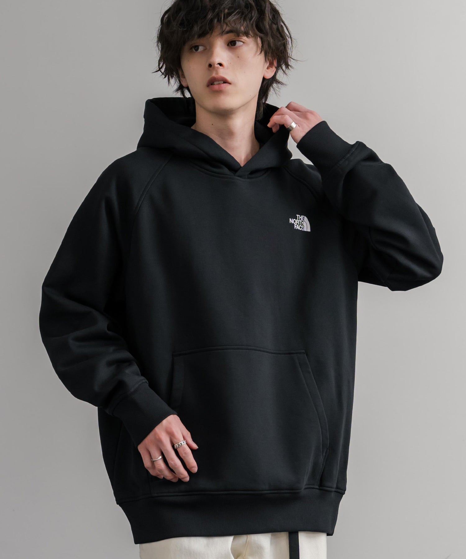 THE NORTH FACE ザ・ノースフェイス RAGLAN REDBOX HOODIE オーバーサイズ裏起毛バックプリントラグランプルオーバーパーカー 15214