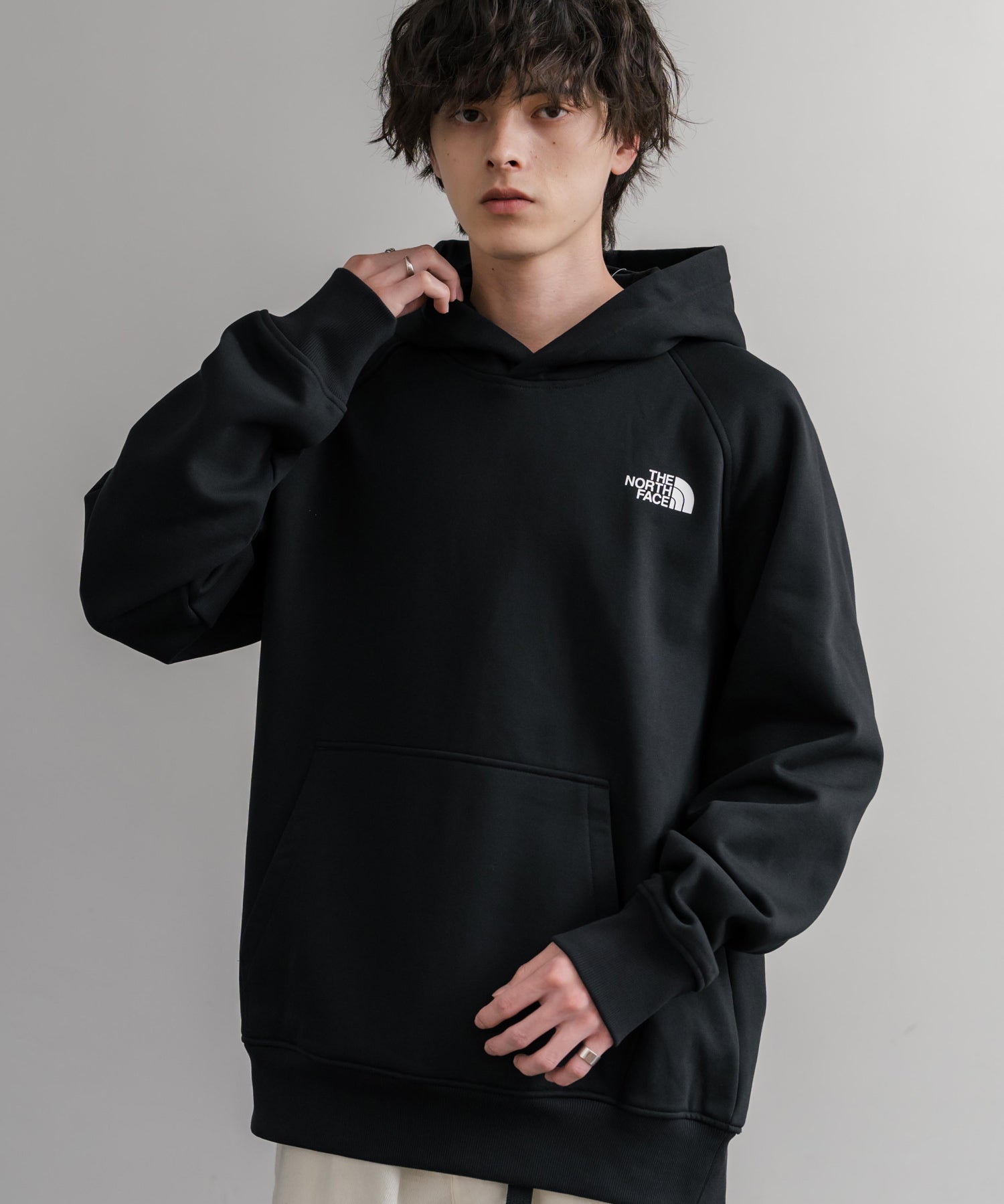 THE NORTH FACE ザ・ノースフェイス RAGLAN REDBOX HOODIE オーバーサイズ裏起毛バックプリントラグランプルオーバーパーカー 15214