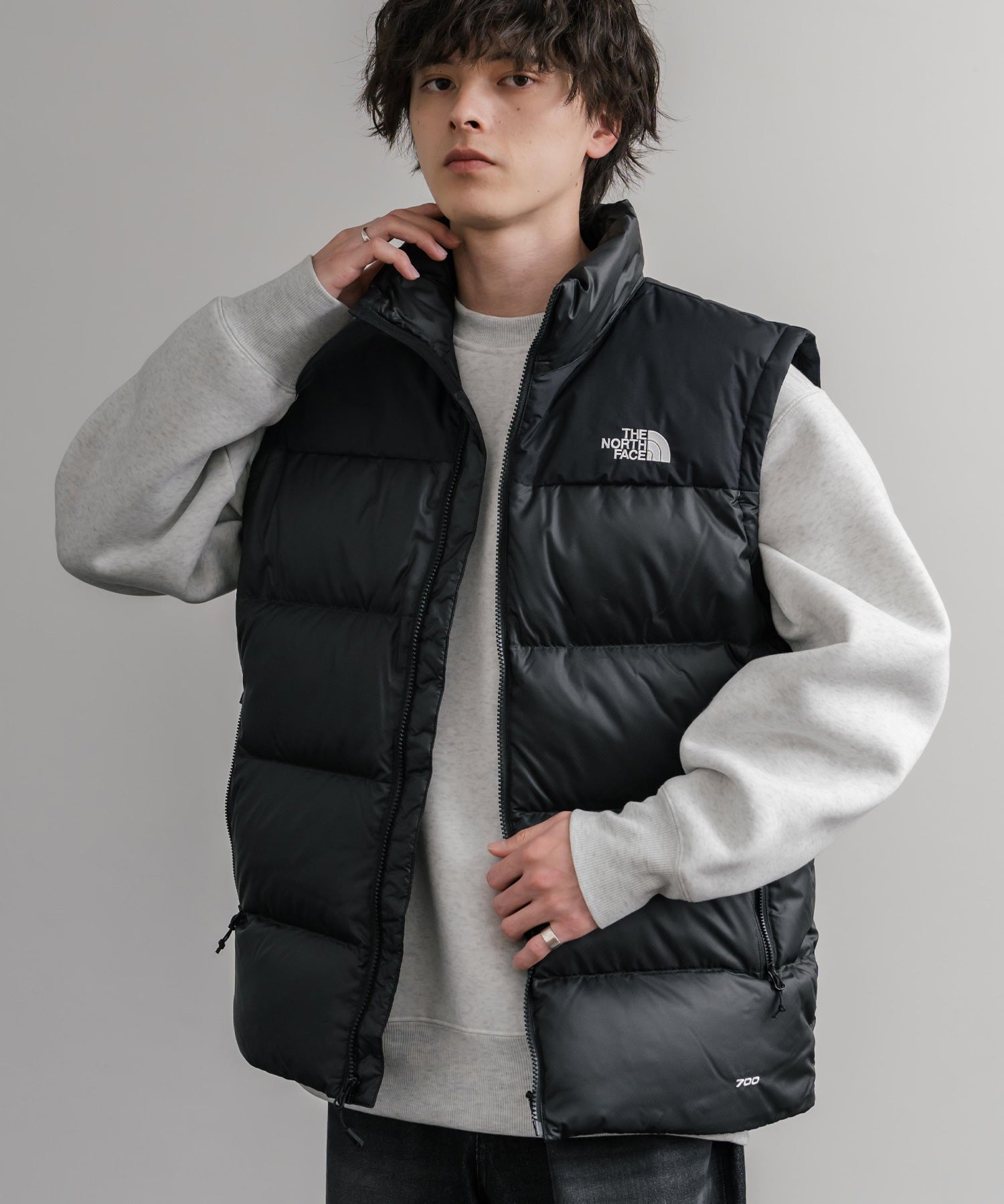THE NORTH FACE ザ・ノースフェイス MEN'S DIABLO DOWN VEST ワンポイントロゴ刺繍700フィルパワーダウンベスト 15217