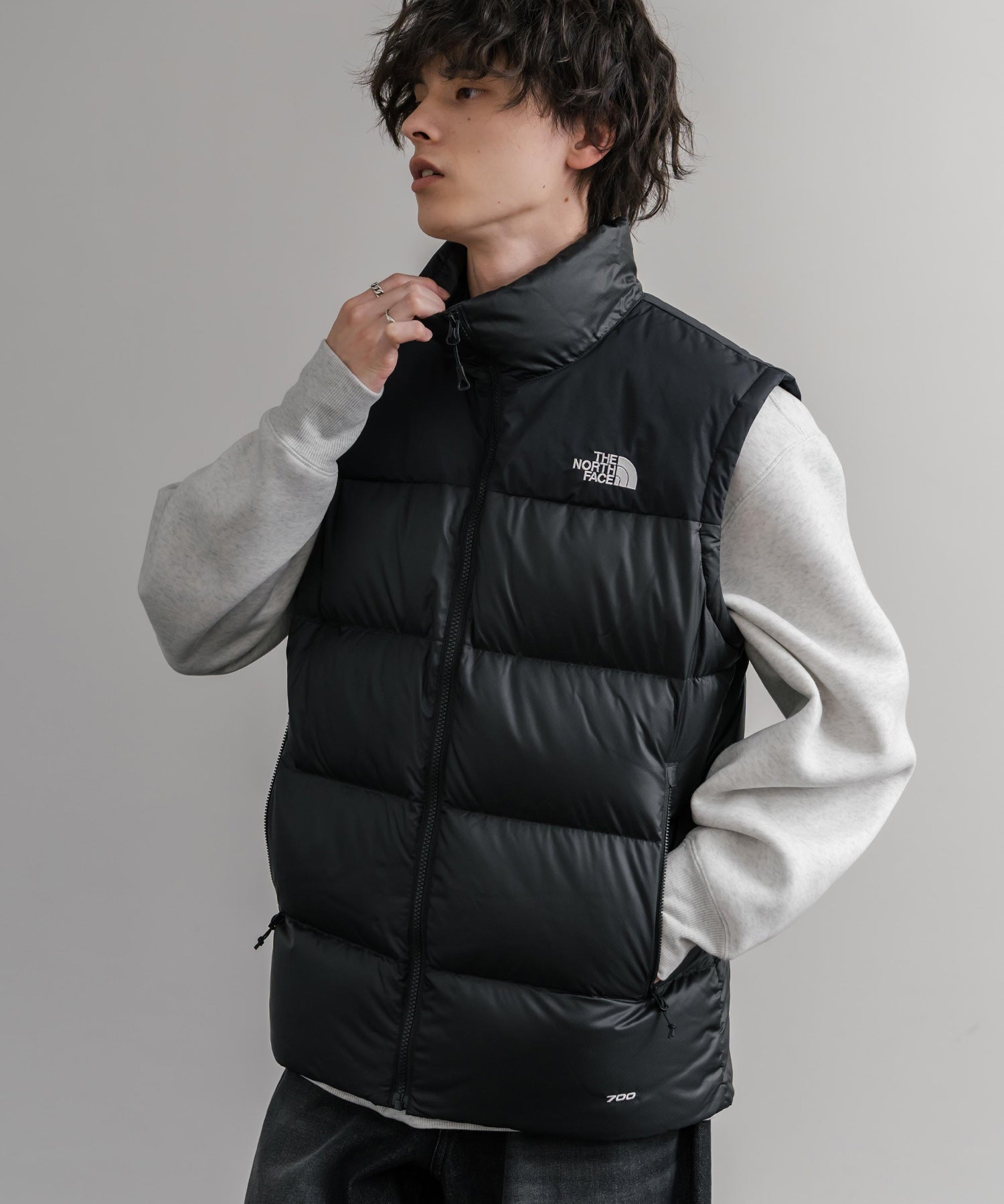 THE NORTH FACE ザ・ノースフェイス MEN'S DIABLO DOWN VEST ワンポイントロゴ刺繍700フィルパワーダウンベスト 15217