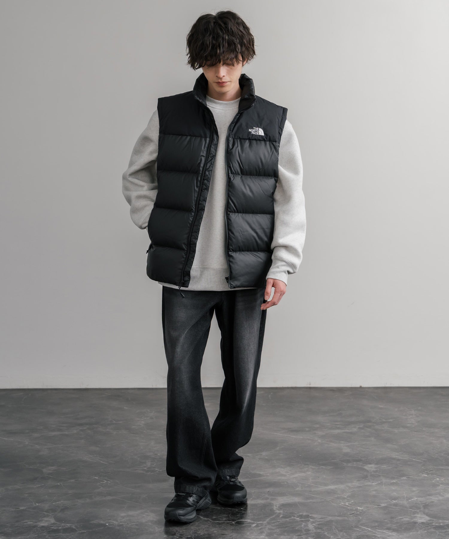 THE NORTH FACE ザ・ノースフェイス MEN'S DIABLO DOWN VEST ワンポイントロゴ刺繍700フィルパワーダウンベスト 15217