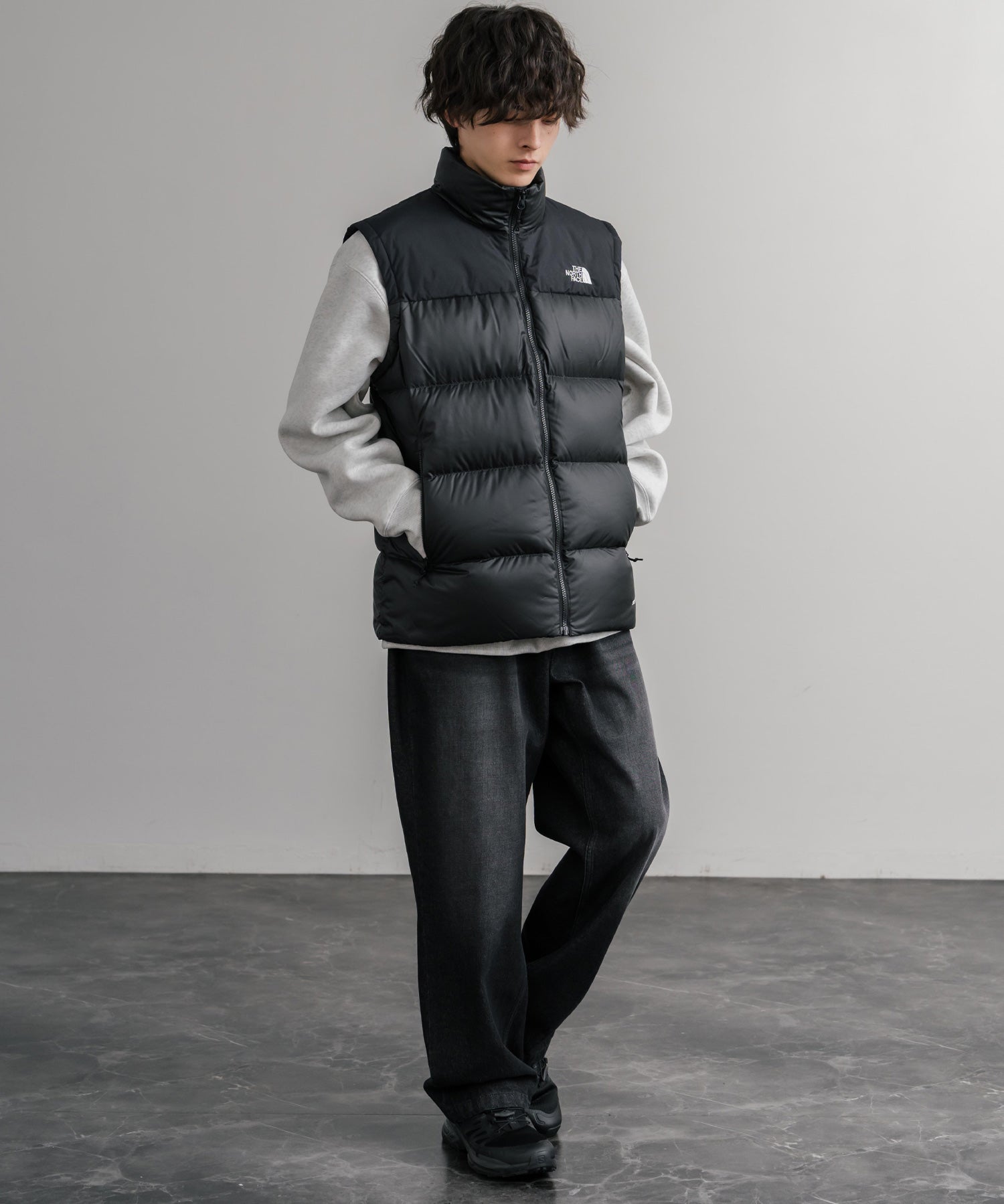 THE NORTH FACE ザ・ノースフェイス MEN'S DIABLO DOWN VEST ワンポイントロゴ刺繍700フィルパワーダウンベスト 15217
