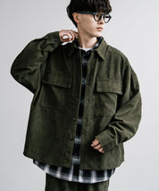 【セットアップ】オーバーサイズコーデュロイ CPOシャツジャケット＆ワイドパンツ 15247
