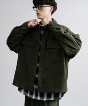 【セットアップ】オーバーサイズコーデュロイ CPOシャツジャケット＆ワイドパンツ 15247